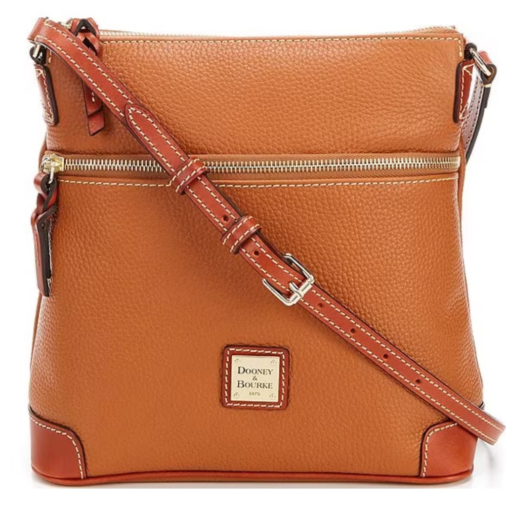 Dooney & Bourke Pebbled Leather Crossbody Caramel Color Bag